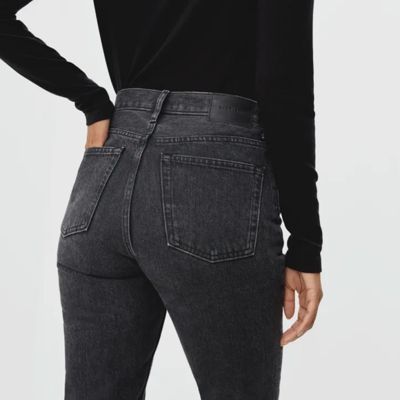 Everlane 90’s Cheeky Cropped Jeans Washed Black Size 26 - Picture 3 of 16